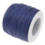 Waxkoord 1.0 mm Donker blauw